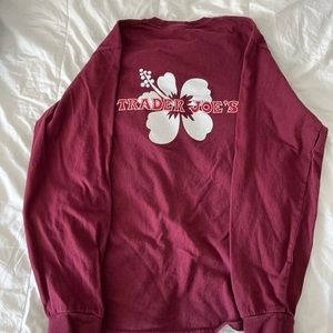 Trader Joe’s burgundy long sleeve tshirt